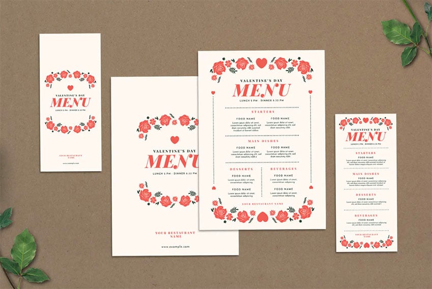 Red Rose Valentine's Day Menu Ideas