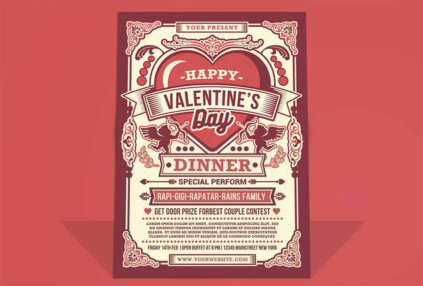 Valentine's Day Flyer Template
