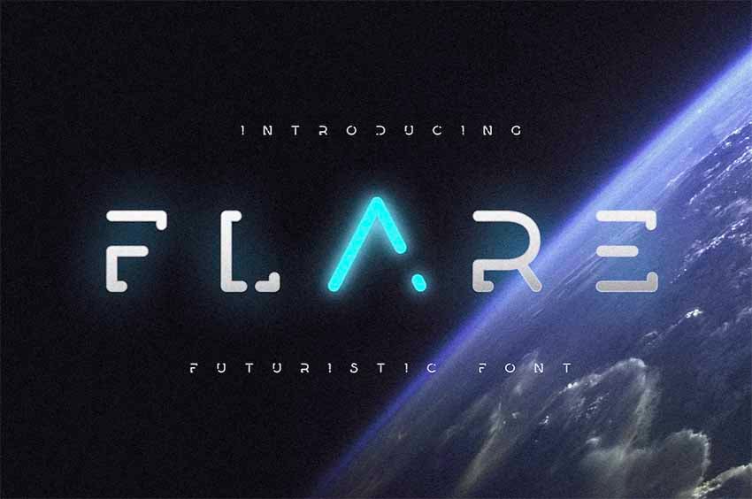 Flare Futuristic Space Font