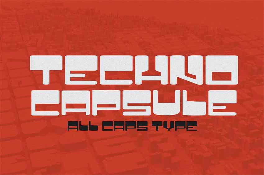 TechTechno Capsule Futuristic Fonts