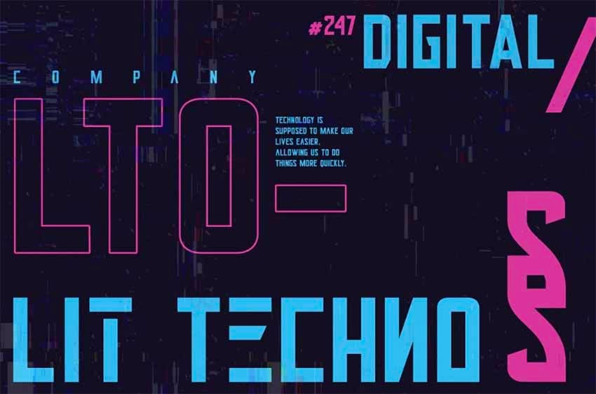 Future Technos Cyber Futuristic Font