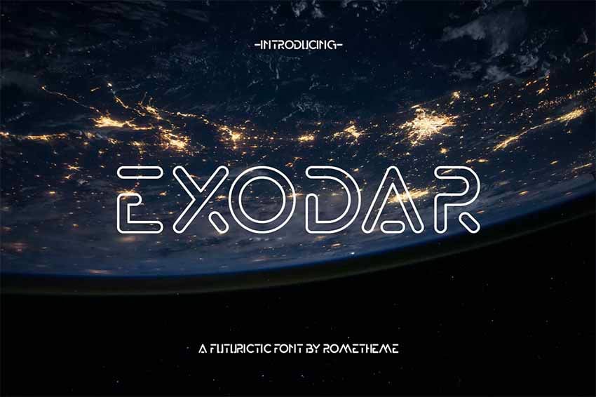 Exodar - Futuristic Fonts