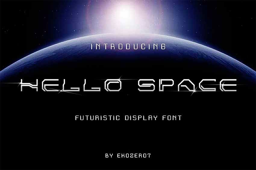 Hello Space Futuristic Display Font