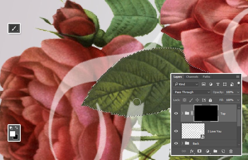 Un-mask the Selected Area