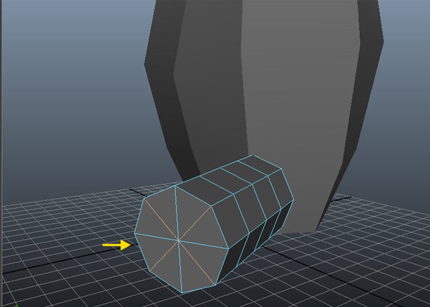 Select and delete the triangular edges