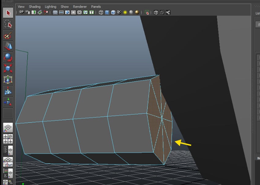 Delete the cap faces