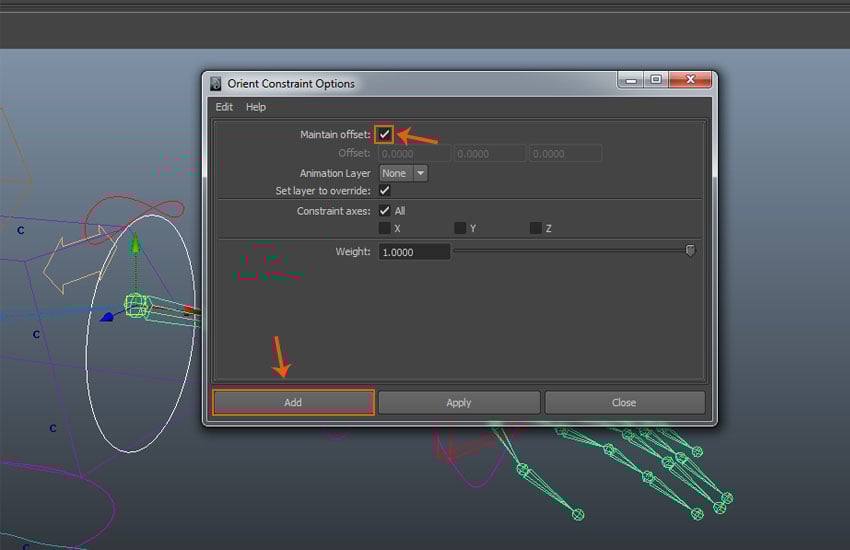 Orient Constraint Options