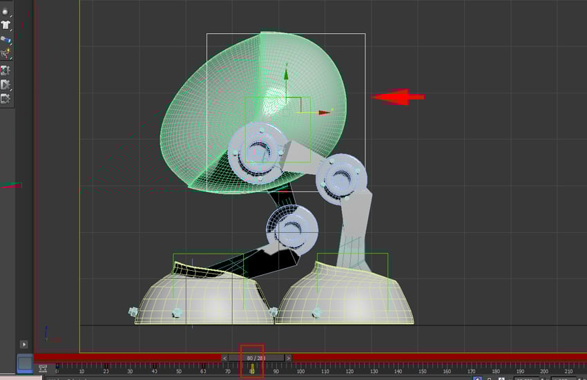 With the head dummy selected