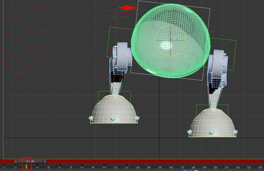 Weight shift to right leg
