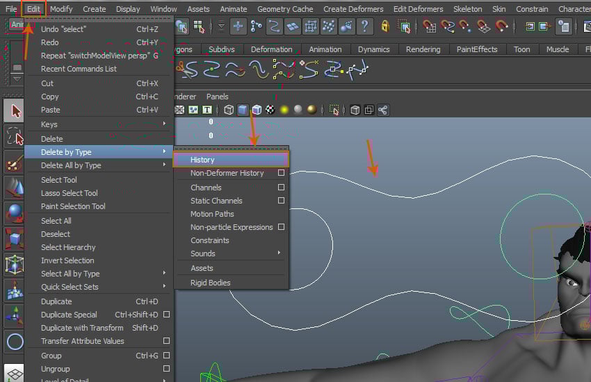 Edit  Delete by Type  History