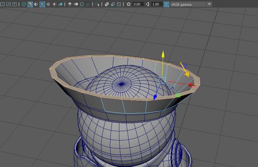 Extrude the top faces