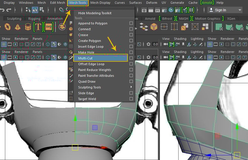 Mesh Tool  Multi-Cut