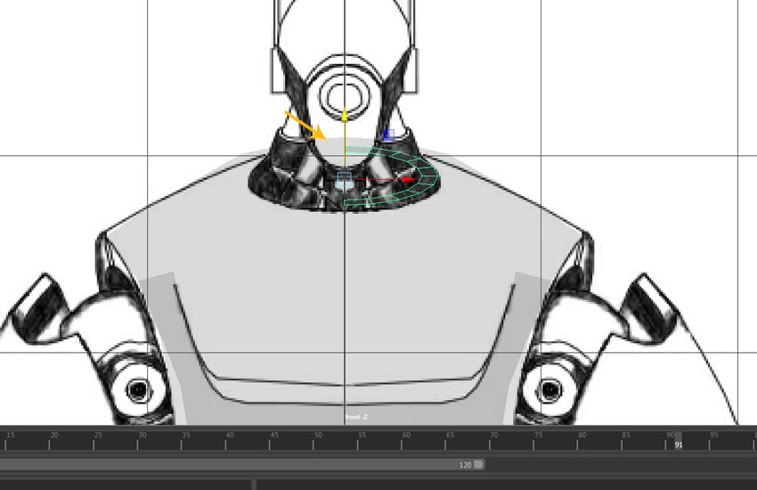 Move and place it around the neck area