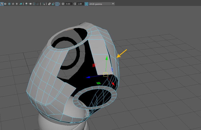 Extrude the indicated edge