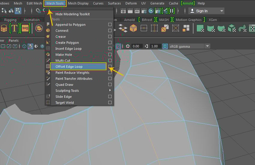 Mesh Tool  Offset Edge Loop