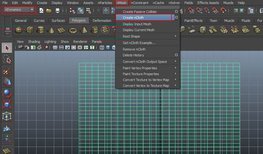 nMesh  Create nCloth