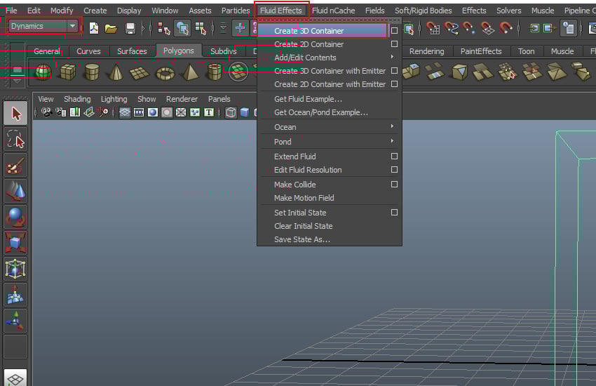 Fluid Effects  Create 3D Container 