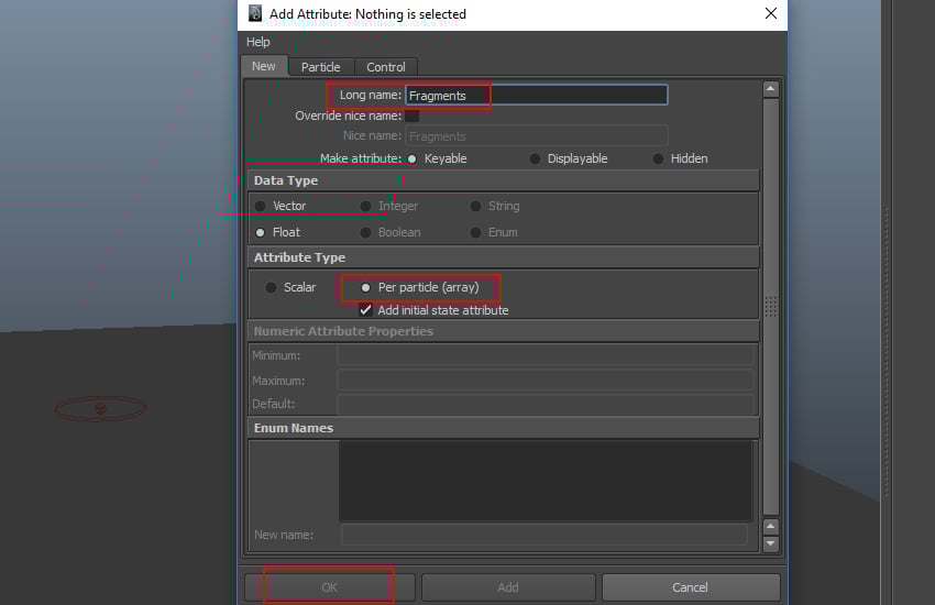 Add Attribute window