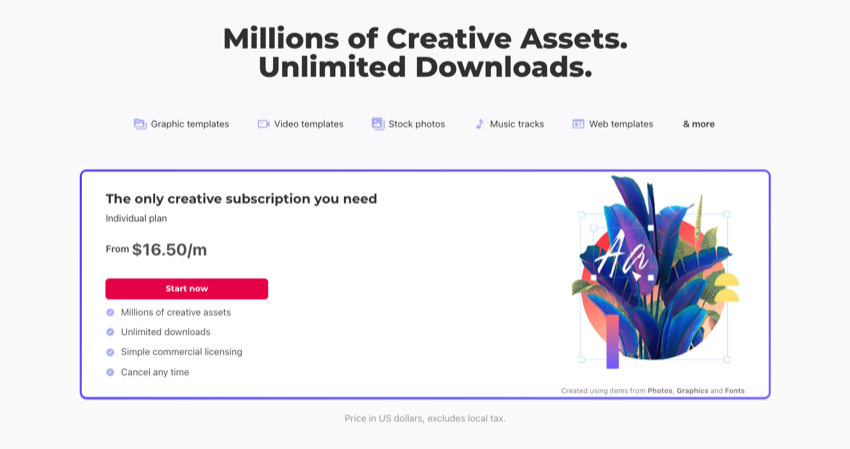 envato elements price