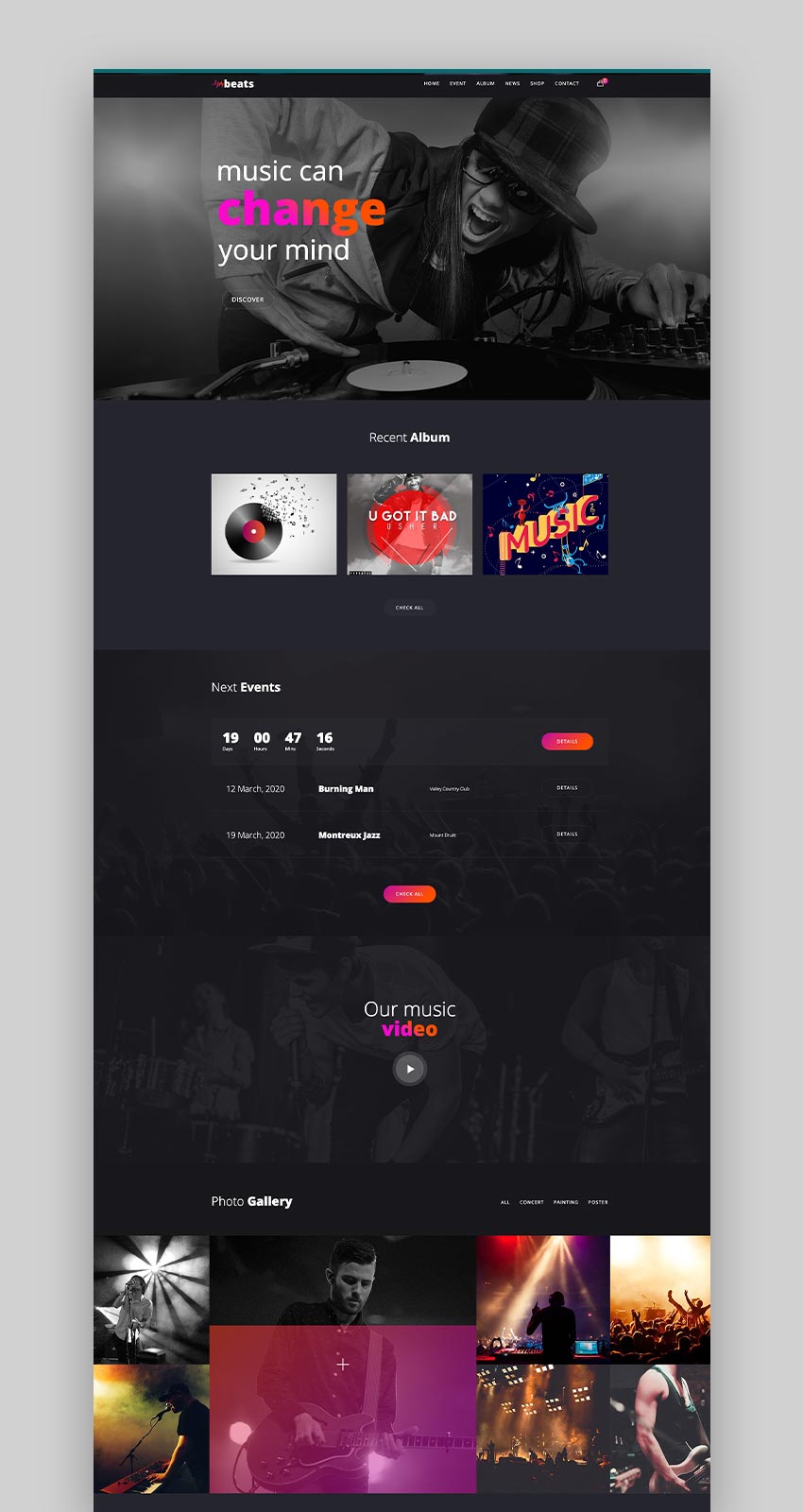Beats - Responsive Music Event WordPress Theme