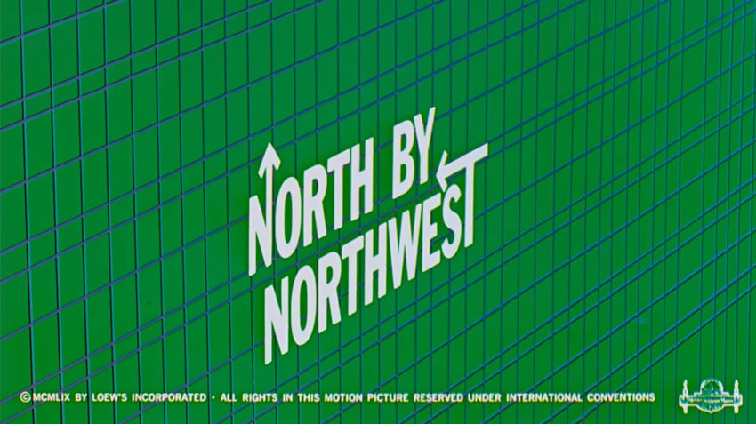 North by Northwest title card, 1959.