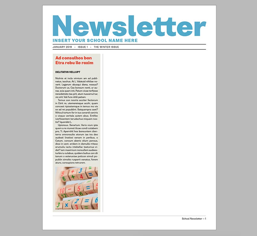 create a stroke to divide the columns