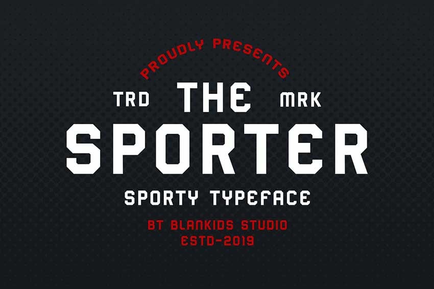Cricut sports fonts: Sporter