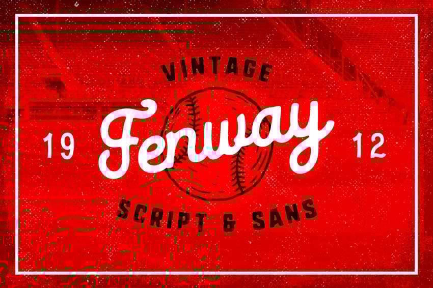 Cricut sports font: Fenway