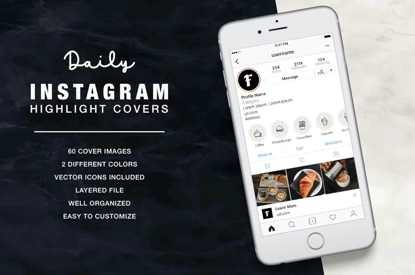 Daily Instagram Highlight Cover Ceramic