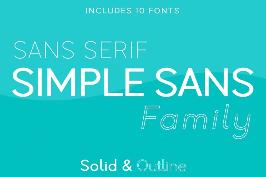 simple sans font