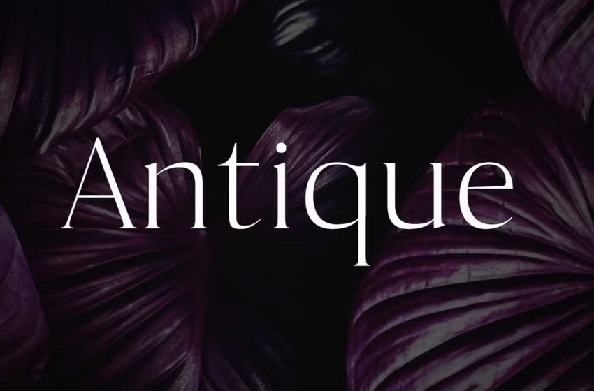 antique font