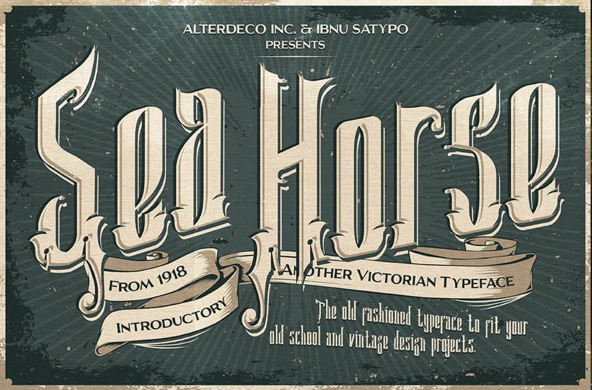 sea horse font