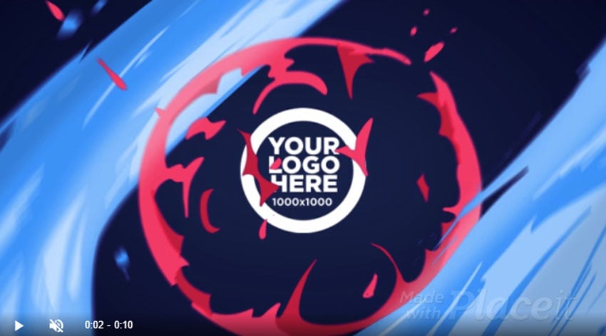 Gaming Logo Template: Animated Reveal Anime Inspired