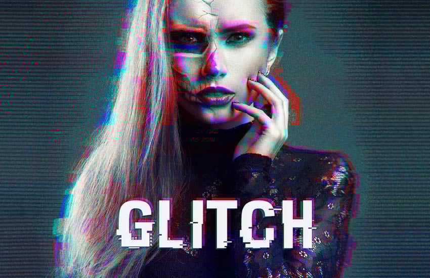 glitch photoshop action