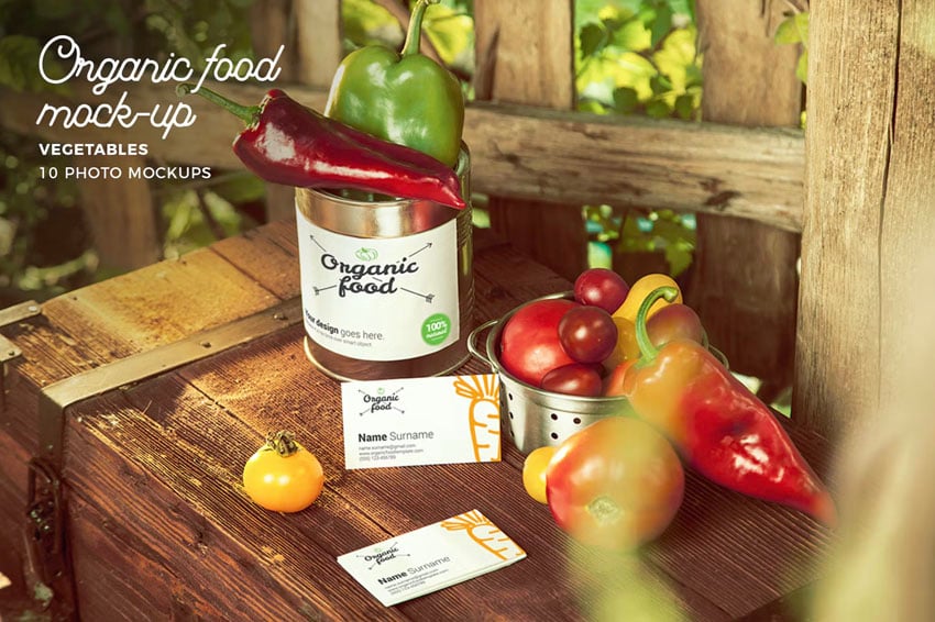 organic food mockups