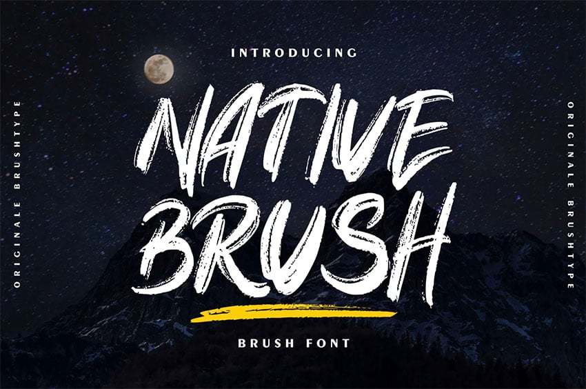 native brush font
