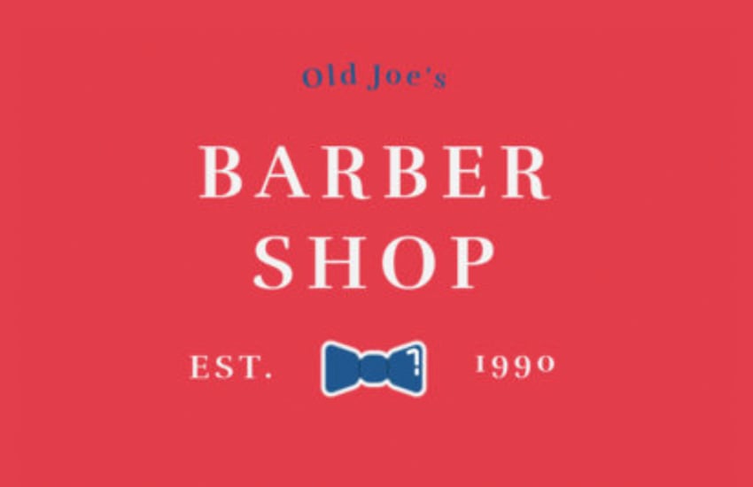 type barber shop logo