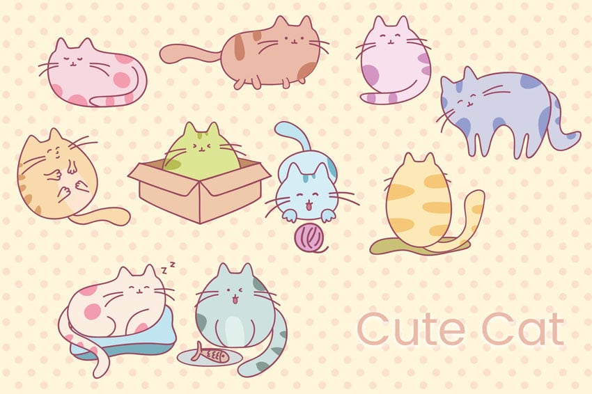 Cute Cat Illustrations