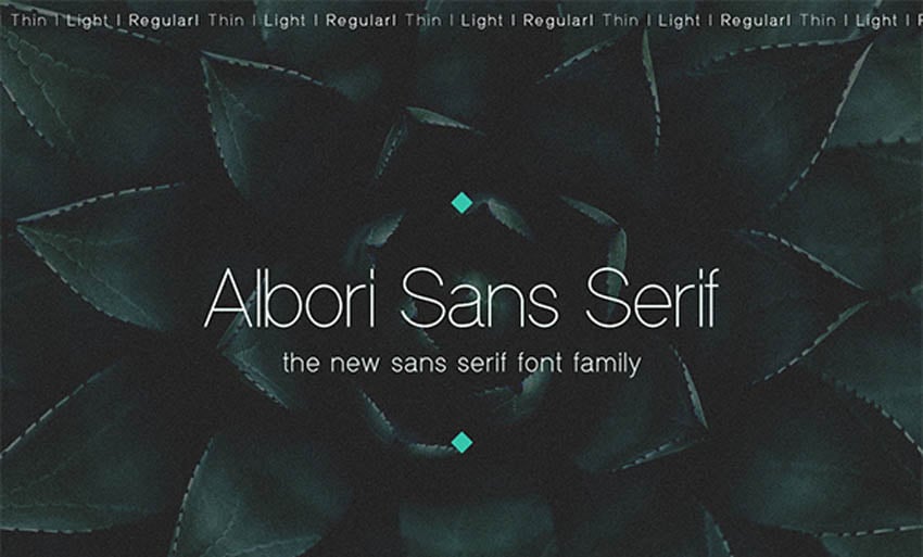 Albori Sans Serif Thin Modern Fonts