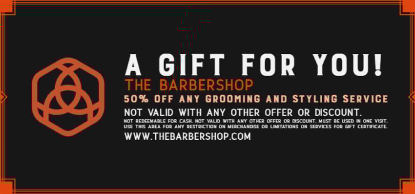 High Contrast Gift Voucher Template