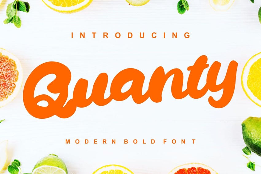 Quanty  Modern Script Bold Font