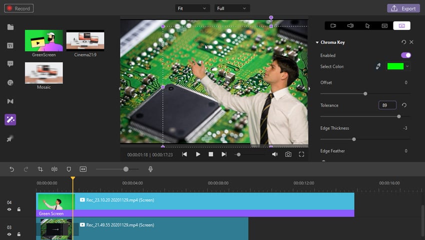 Green Screen Wondershare DemoCreator