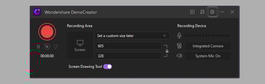 Recording Area Wondershare DemoCreator