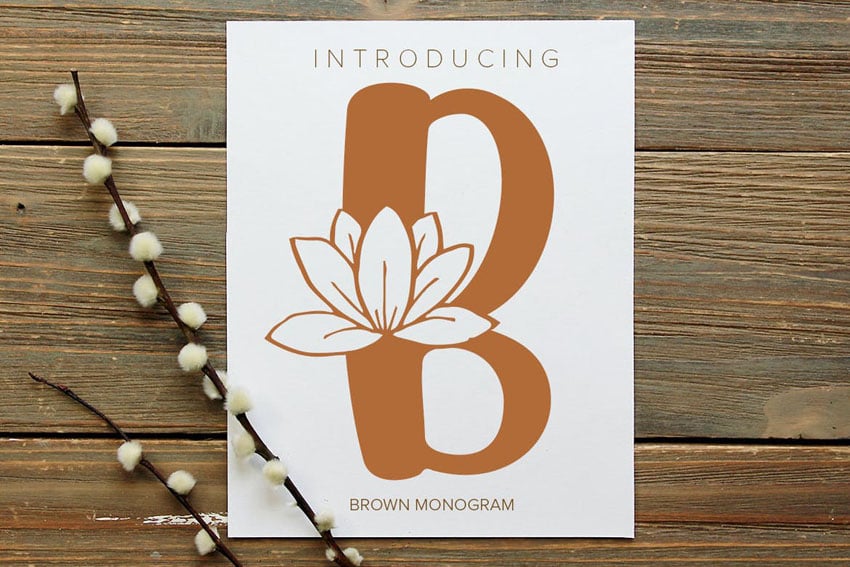 floral monogram font