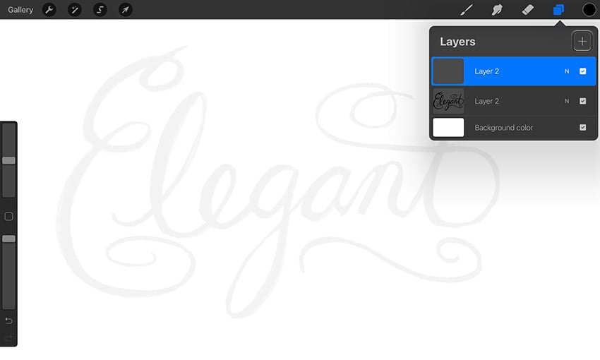 procreate template calligraphy