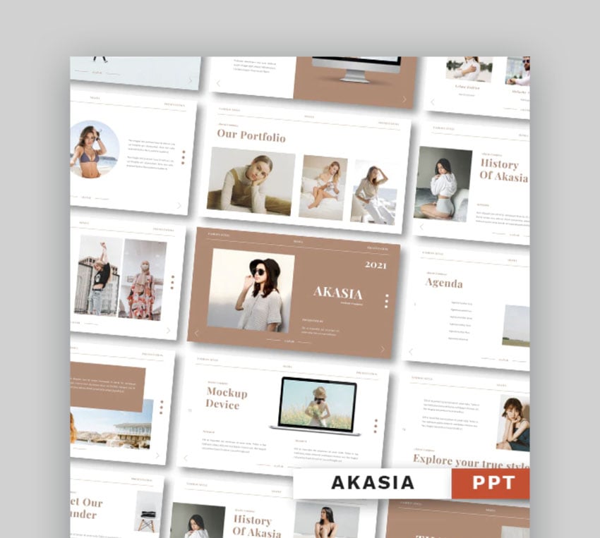 Akasia - Fashion Powerpoint Template