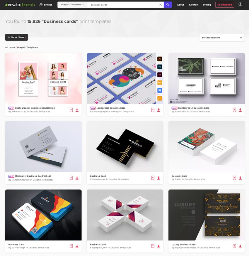 Envato Elements - Business Card Items