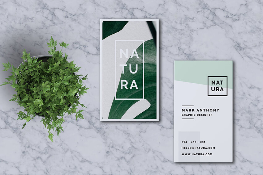 Natura Cool Business Card Design