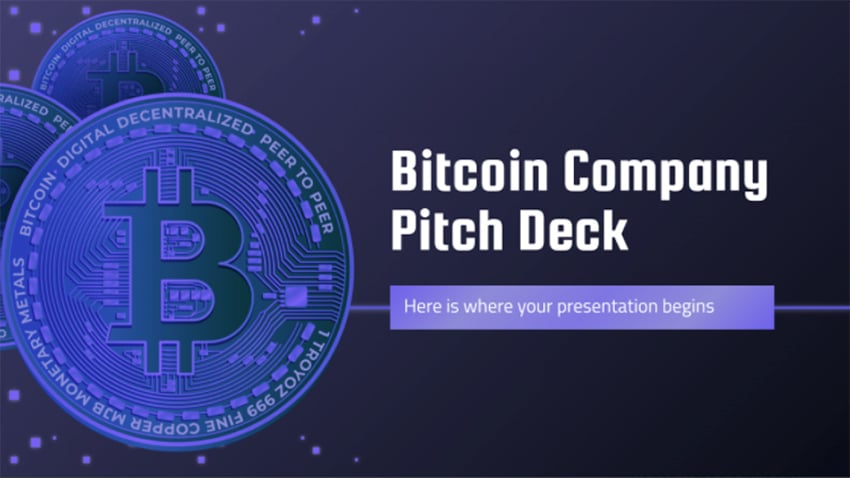 Free Bitcoin Company Pitch Deck Presentation