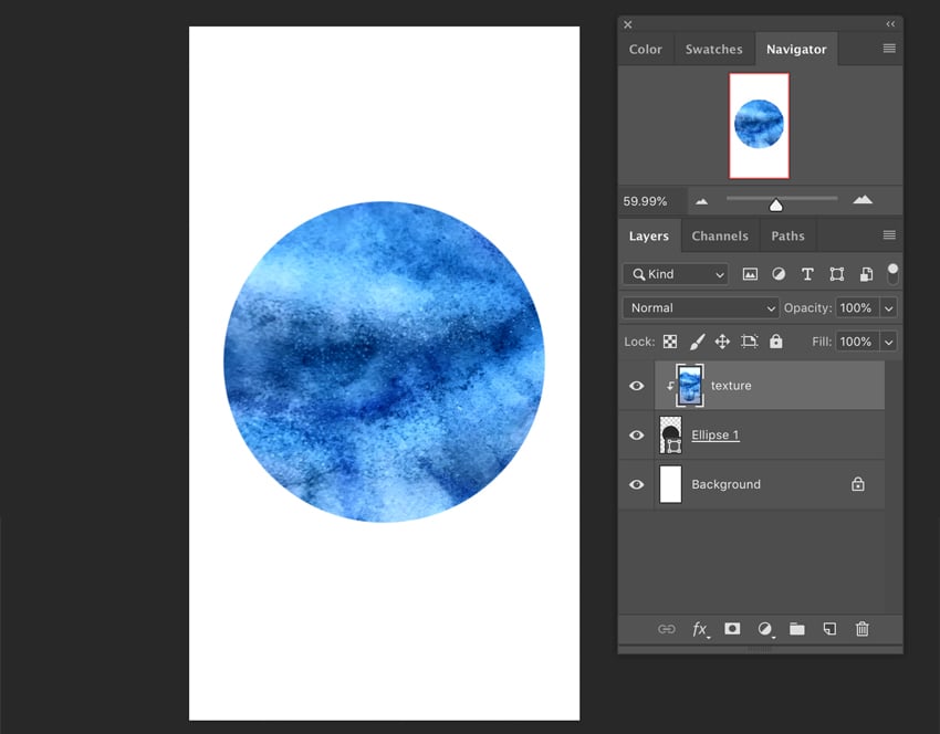 Clip layer in Adobe Photoshop